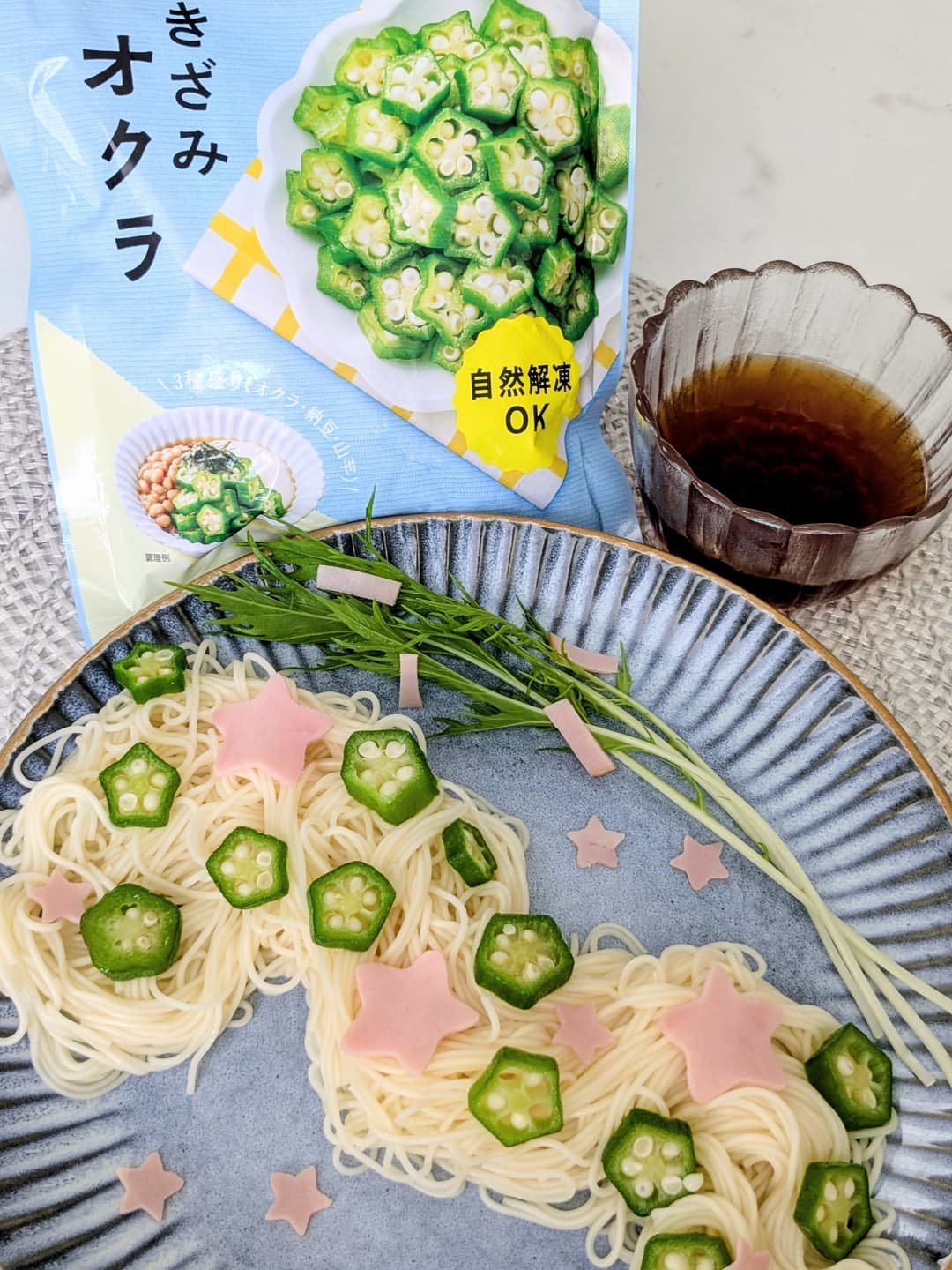 七夕そうめんプレートの完成写真