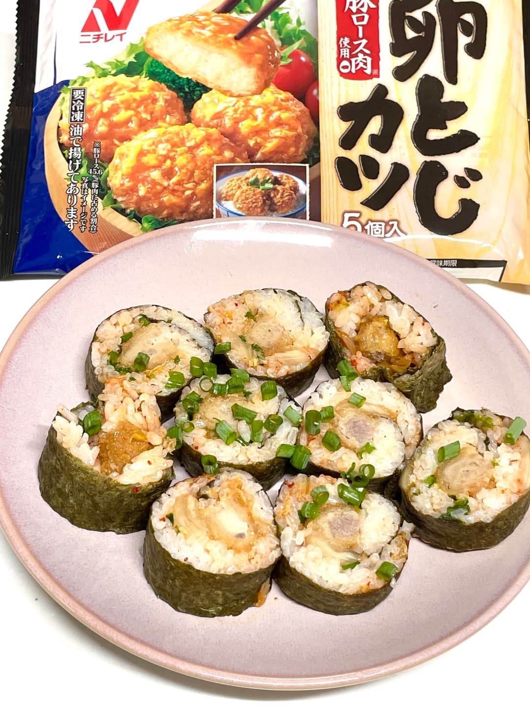 卵とじかつキンパの完成写真