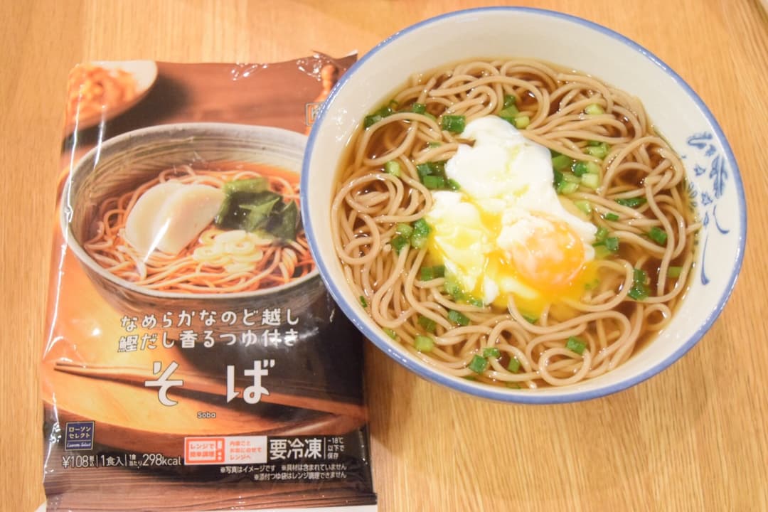 月見そば*の完成写真