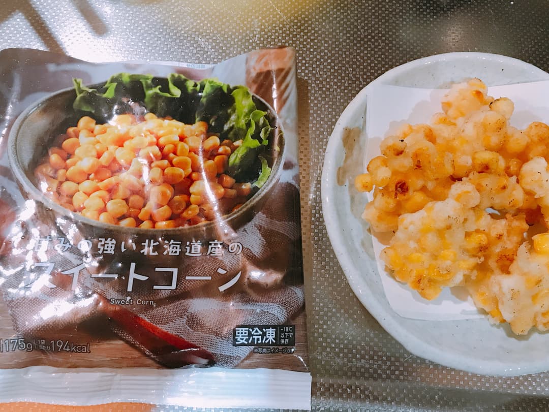 お菓子みたい!コーンかき揚げの完成写真