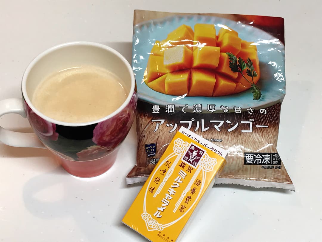 LAWSONアップルマンゴーキャラメルオレの完成写真
