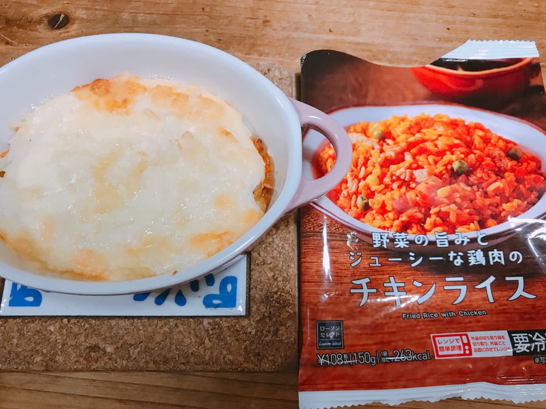 レンジで簡単!チキンドリアの完成写真