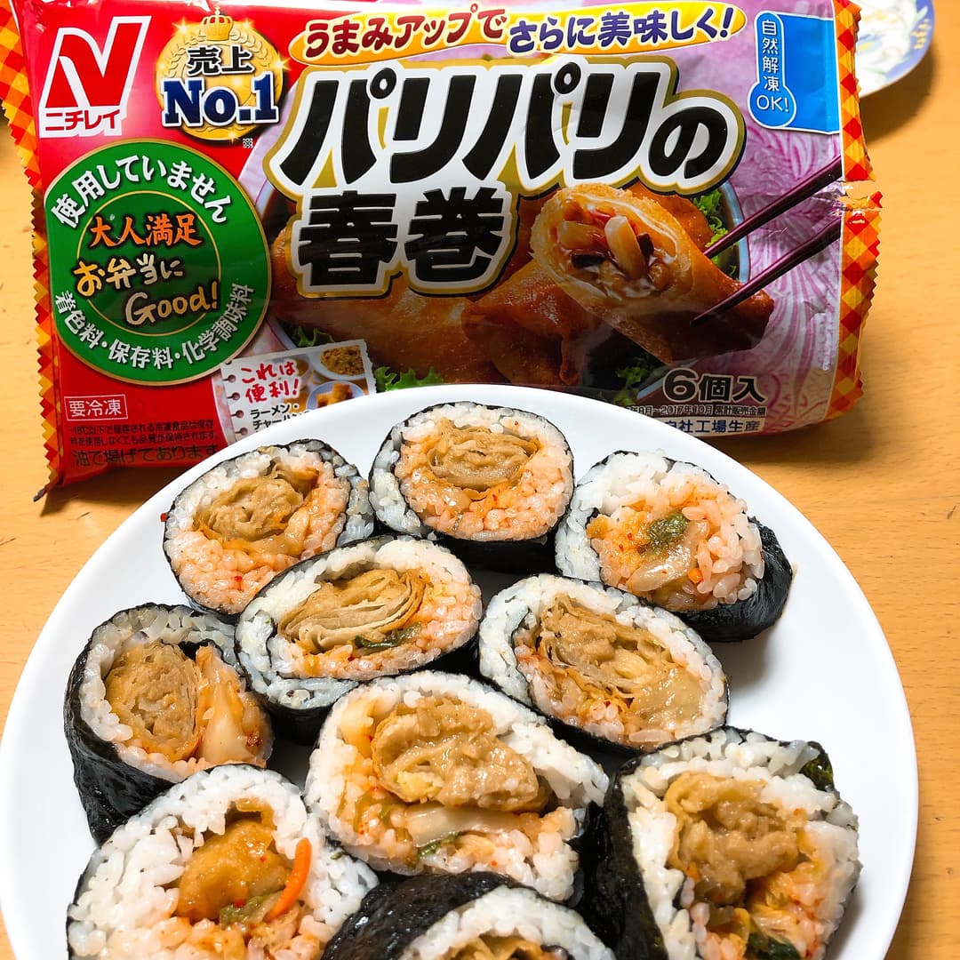 パリパリ春巻でキンパの完成写真
