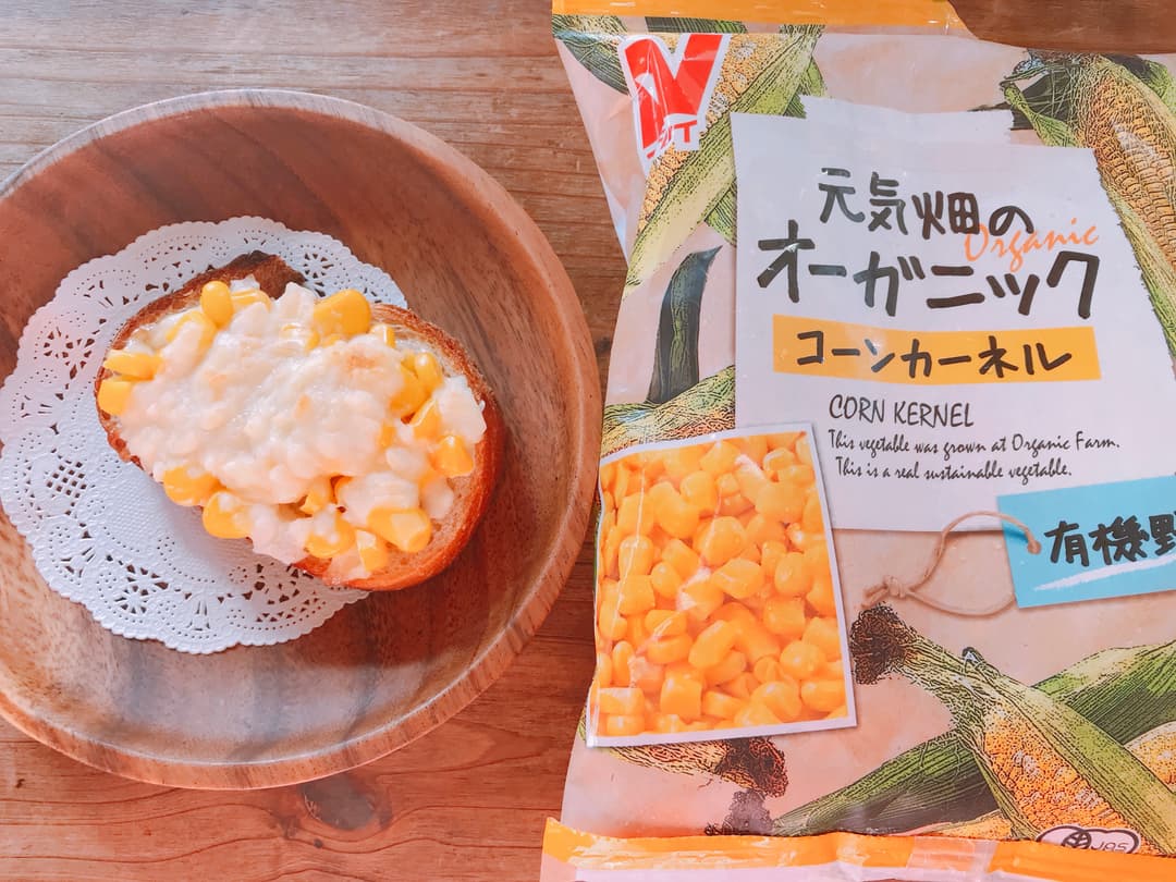 コーンチーズパンの完成写真