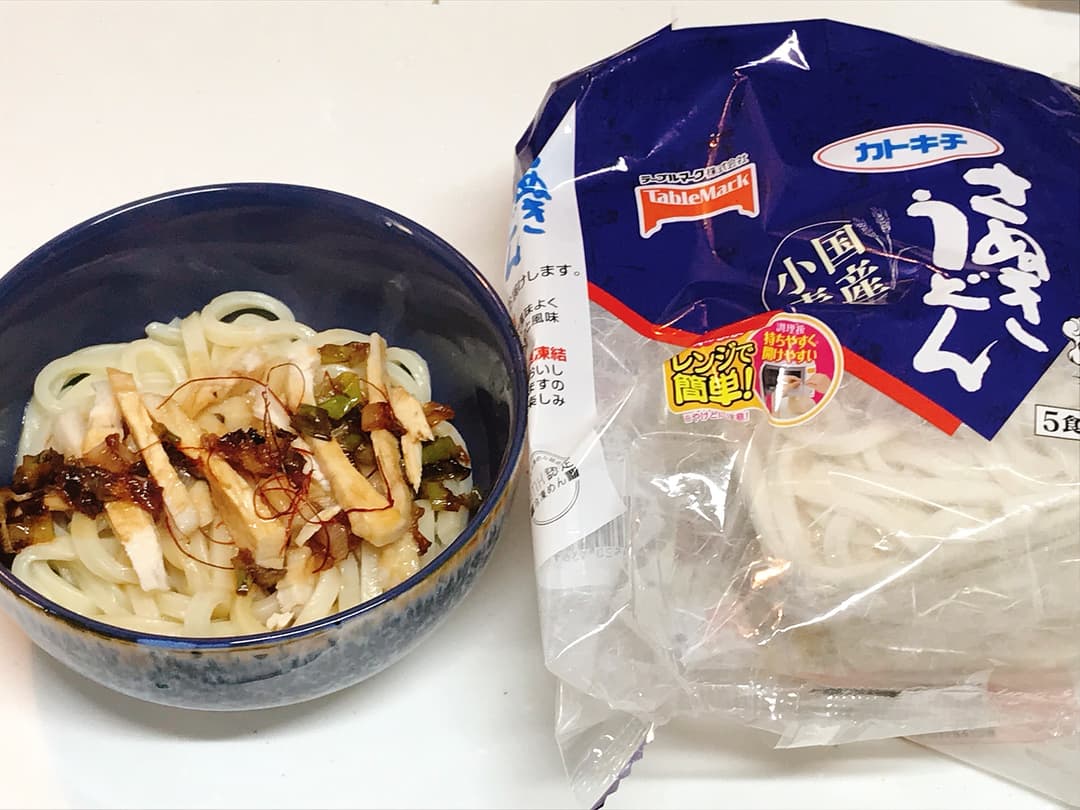 台湾鶏肉飯風うどんの完成写真