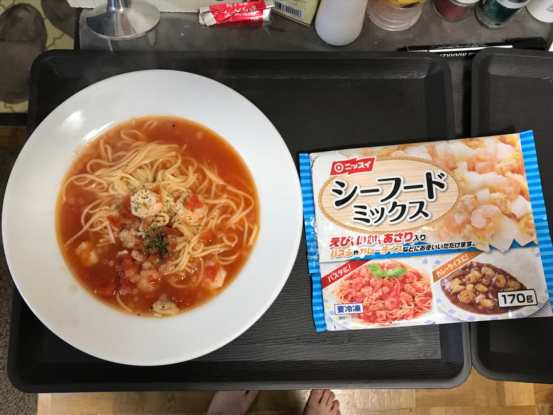ボンゴレロッソ風 ローカロリーパスタの完成写真
