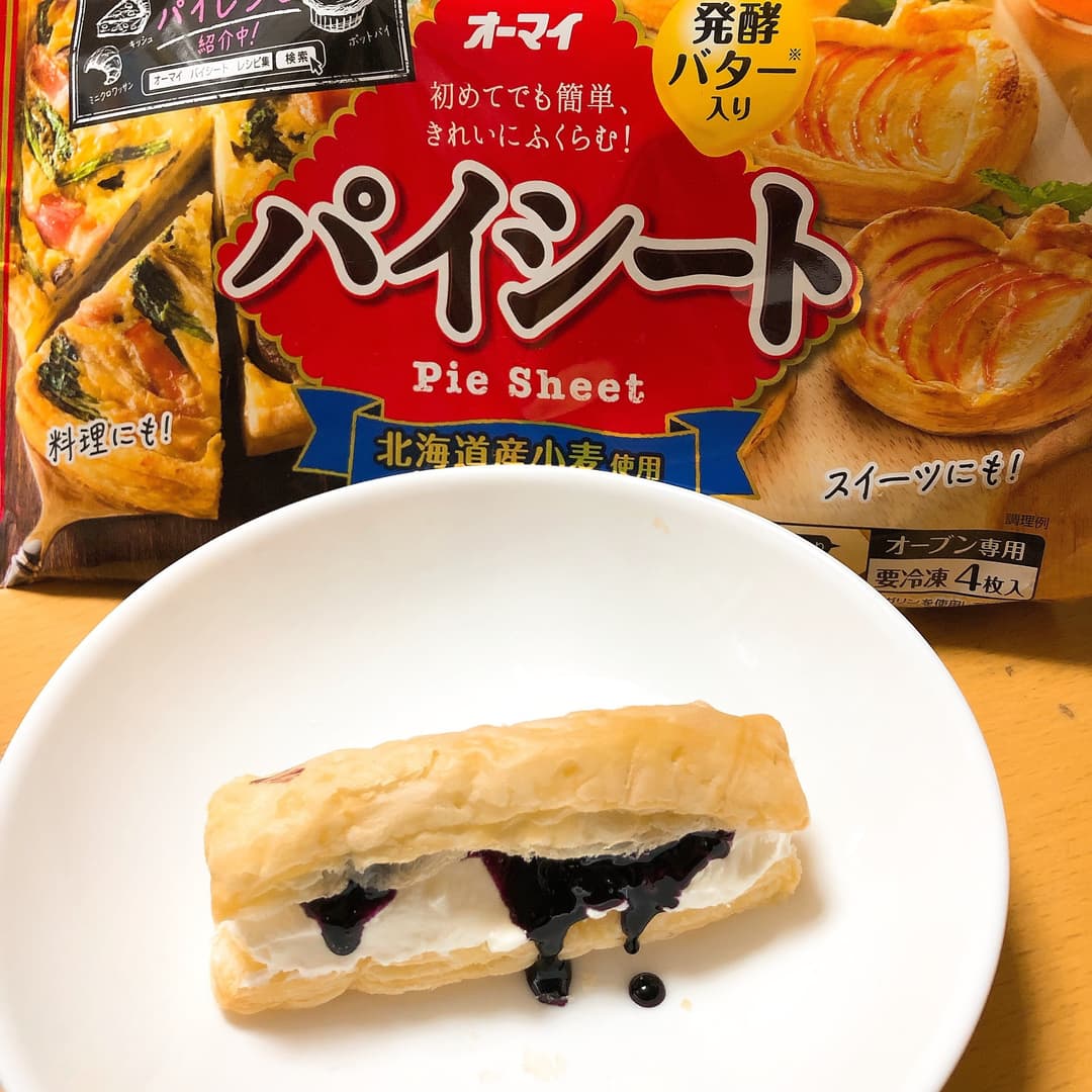 パイシートでレアチーズ風サンドの完成写真