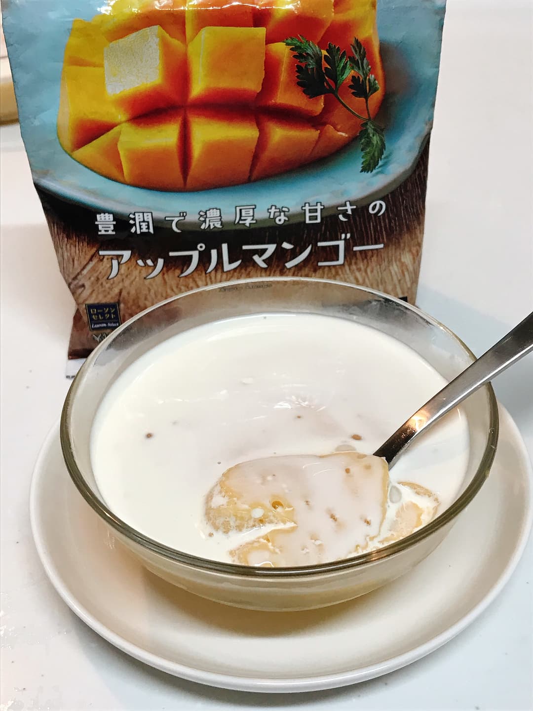 LAWSON アップルマンゴープリンの完成写真