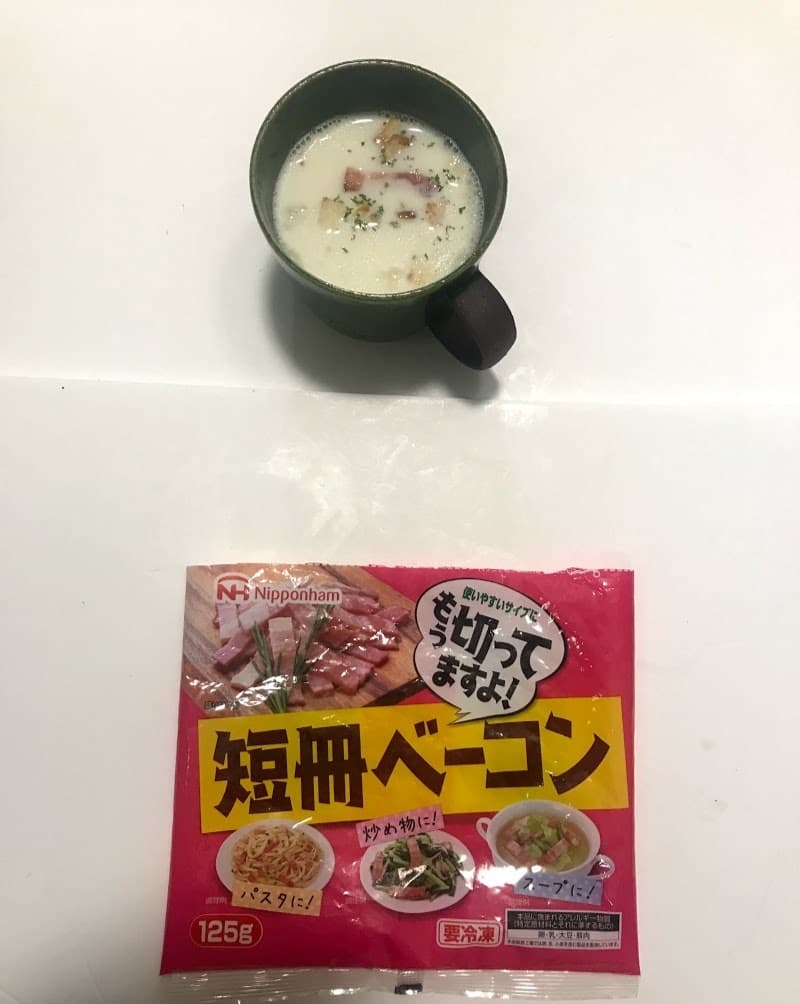 香ばしベーコンのポテトポタージュの完成写真