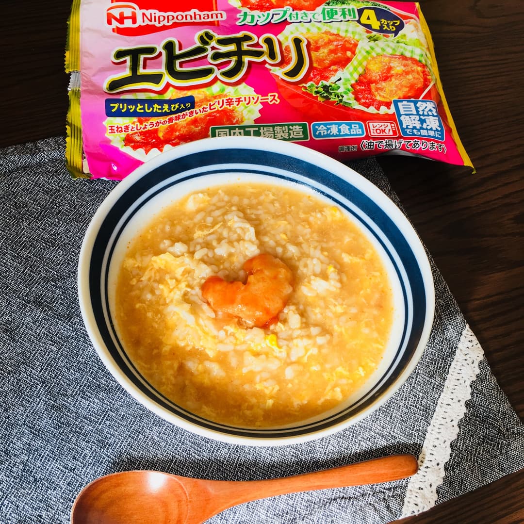 簡単☆エビチリリゾットの完成写真