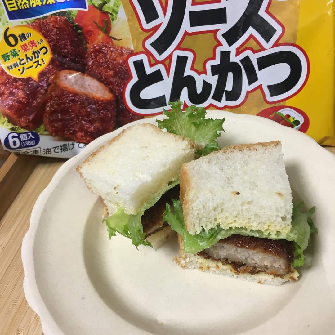 ソースカツサンドの完成写真