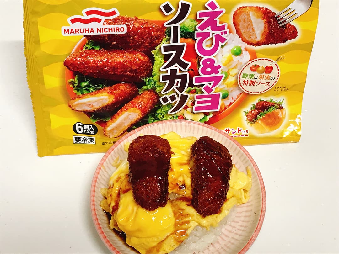 えび&マヨソースカツオムライスの完成写真