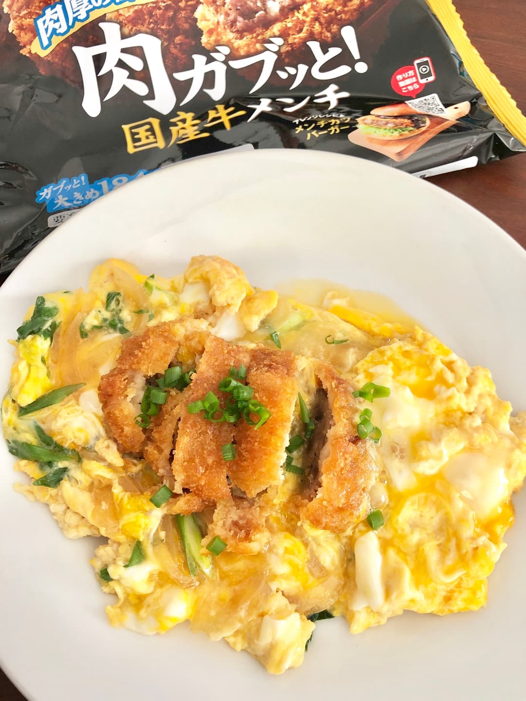 メンチカツでカツ煮の完成写真