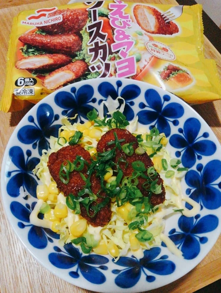 えび&マヨソースカツのキャベツ丼の完成写真