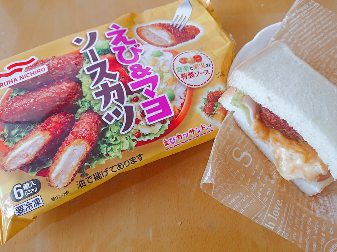 エビマヨソースカツサンドの完成写真