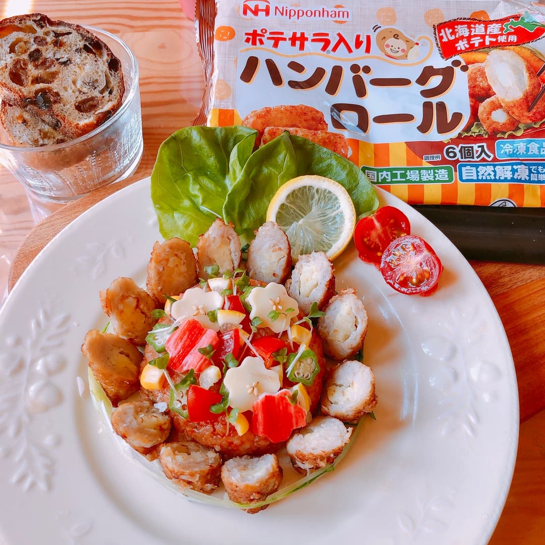 みんなでお花見♪ケーキ風の完成写真