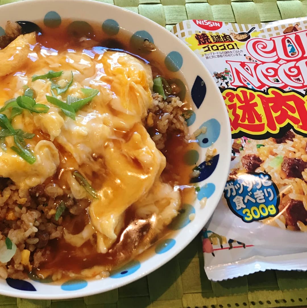 謎肉天津飯の完成写真