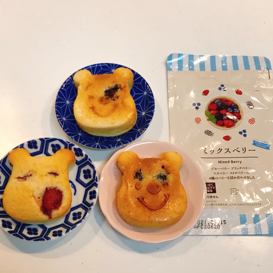 ミックスベリーのふわふわマフィンの完成写真