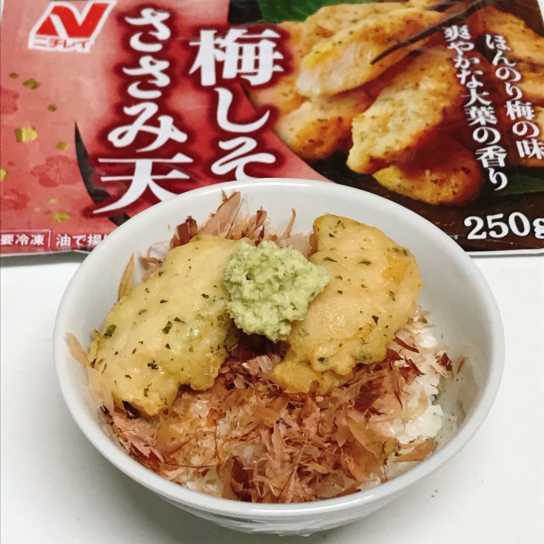 梅しそささみわさび丼の完成写真