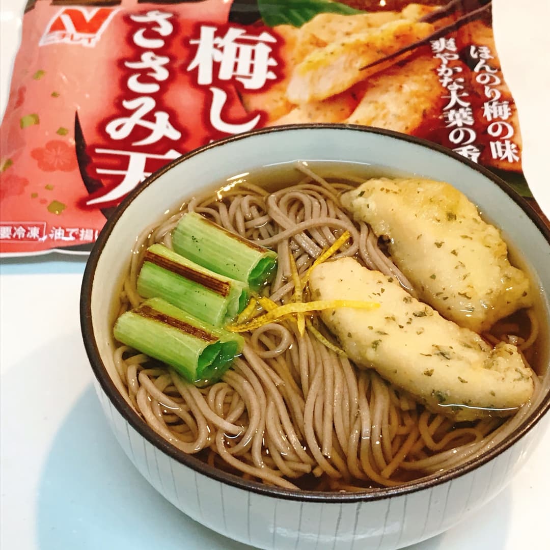 鶏南蛮そばの完成写真