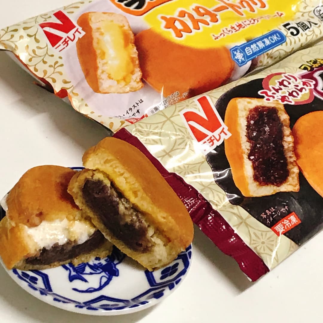 あずきあんとカスタードのW今川焼サンドの完成写真