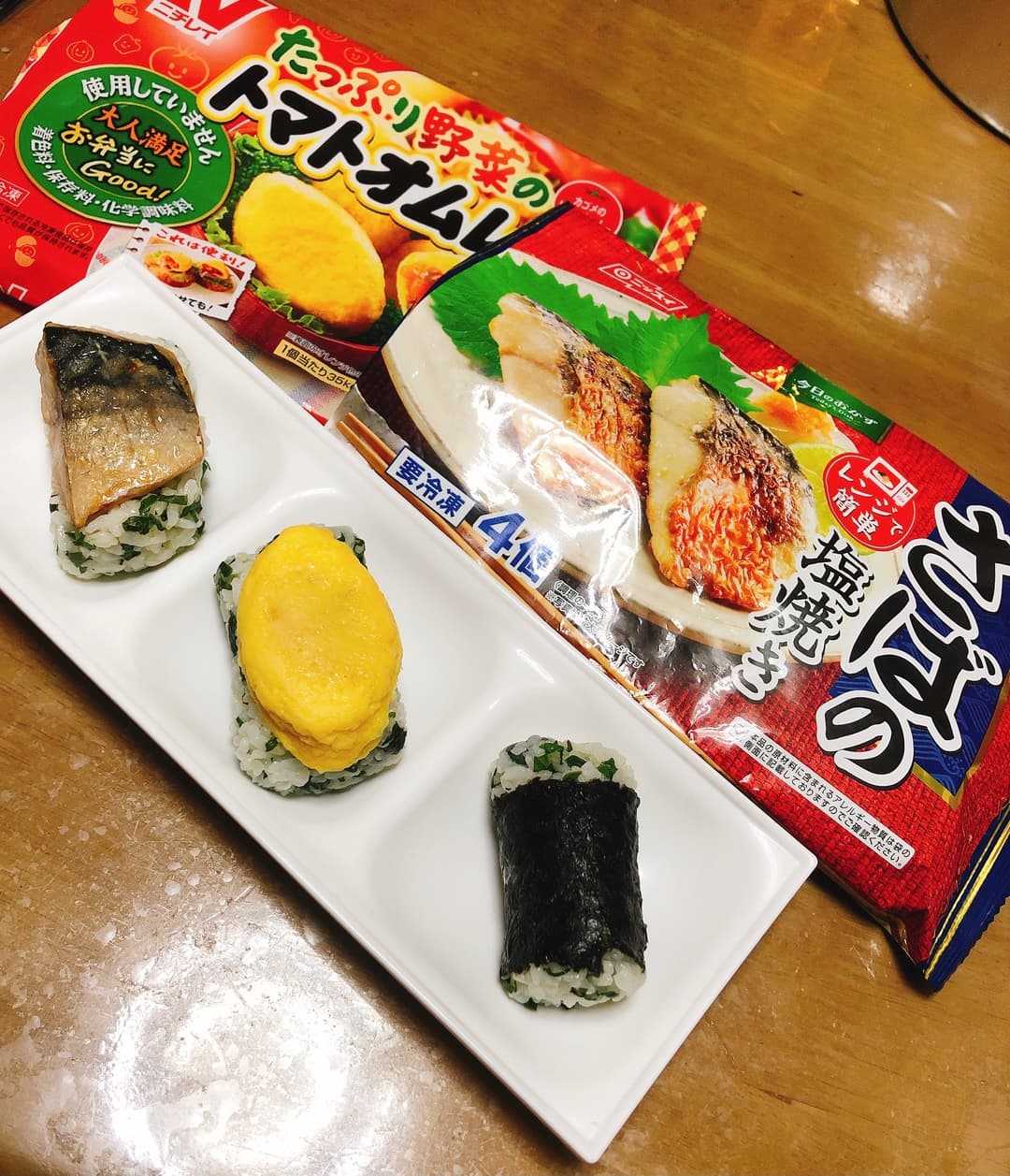 焼きさば寿司&オムレツ寿司の完成写真