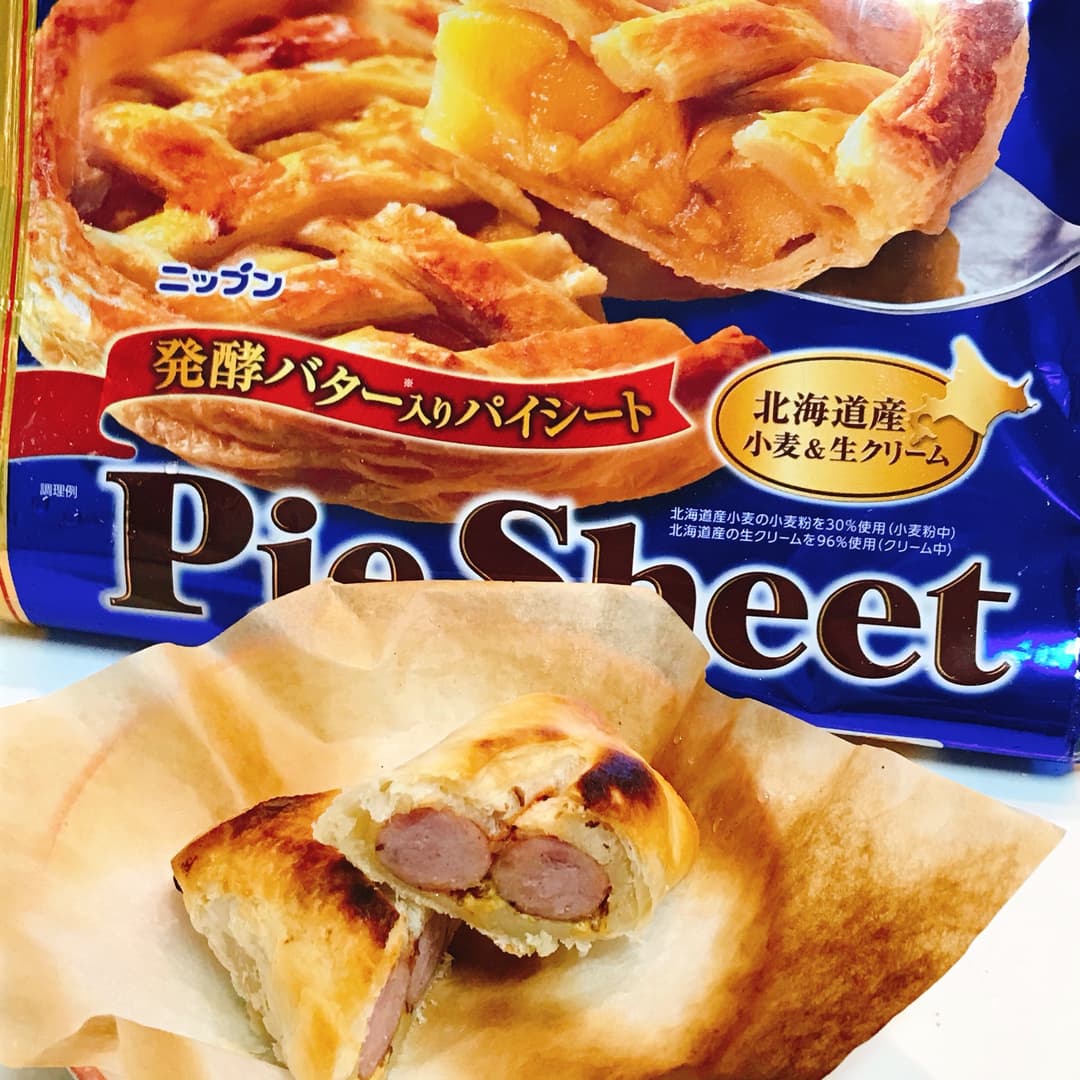 トースターで作るサクサクのウィンナーパイの完成写真