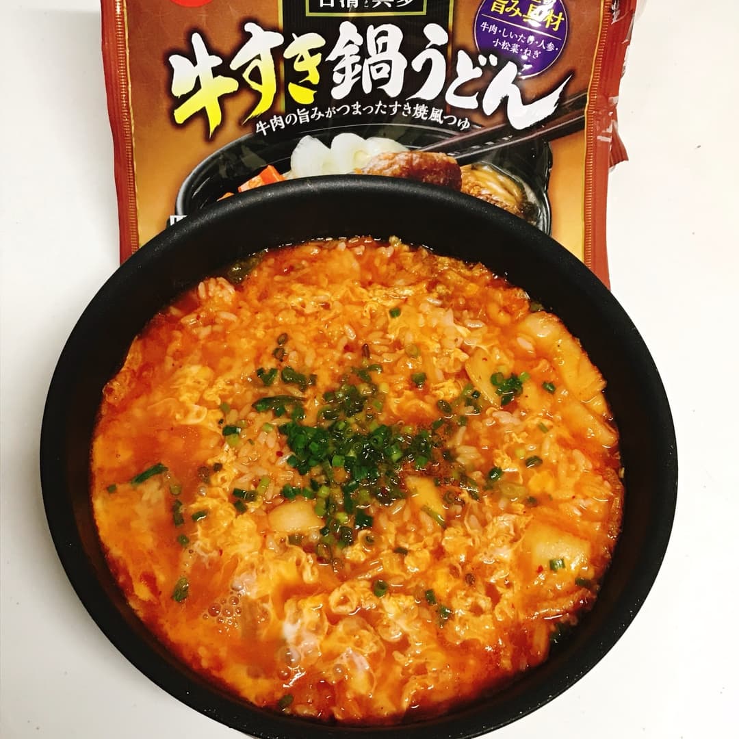 牛すき鍋キムチ雑炊の完成写真