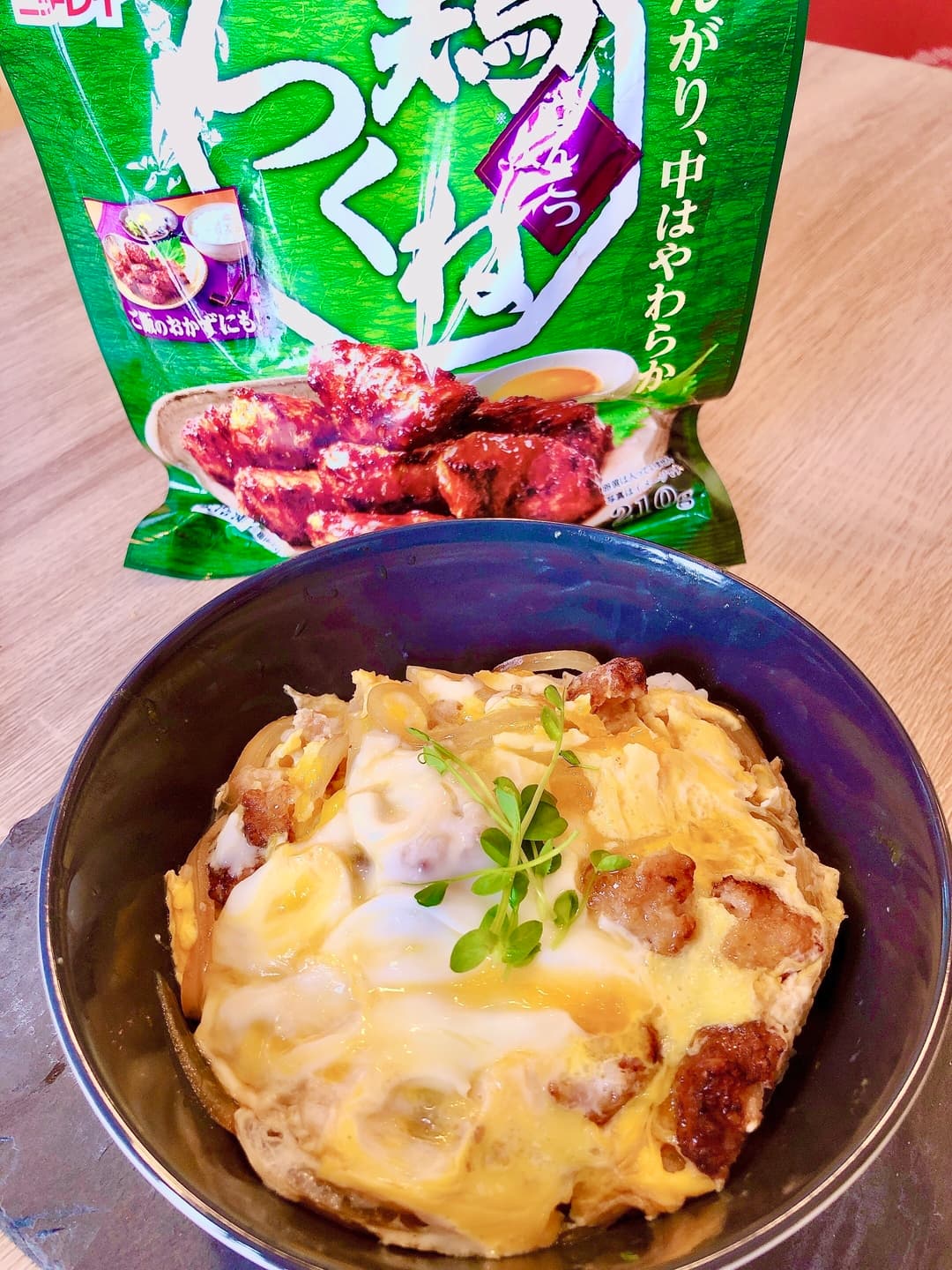 簡単!鶏つくねで卵とじ丼の完成写真