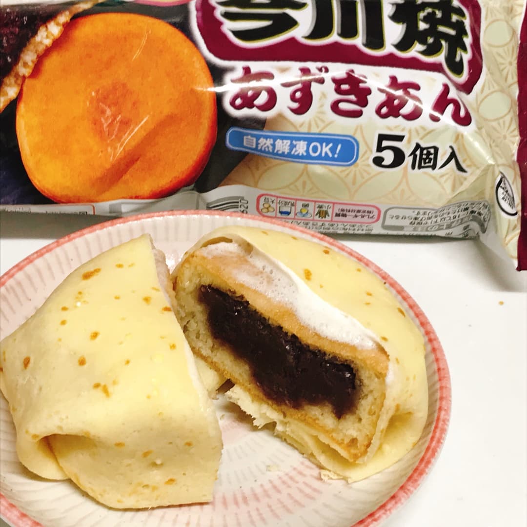 今川焼あずきあんのホイップクレープの完成写真