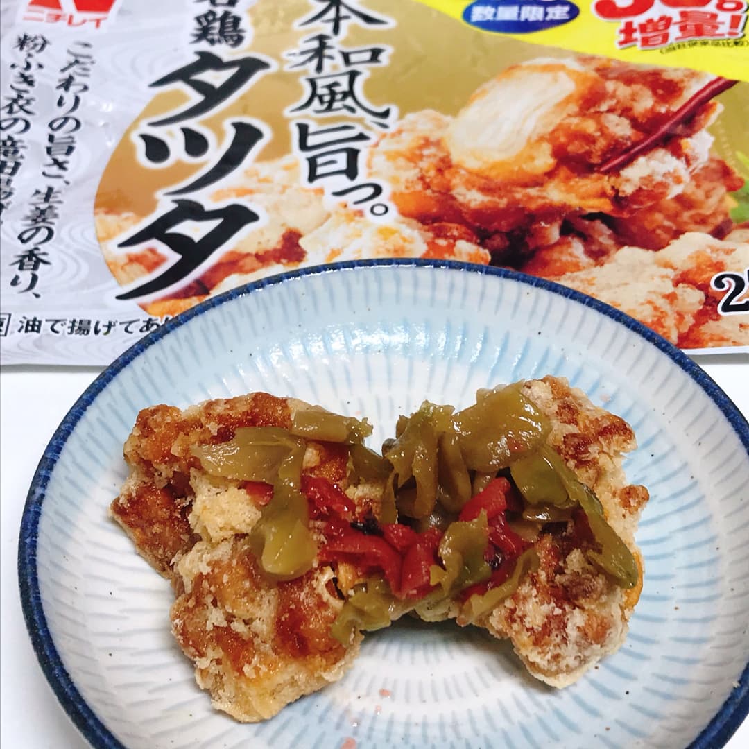 若鶏タツタの梅ザーサイ和えの完成写真