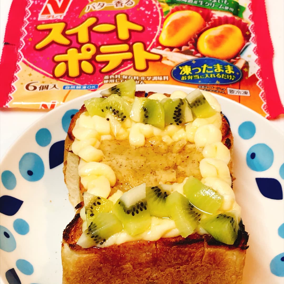 スイートポテトのハニーバタートーストの完成写真