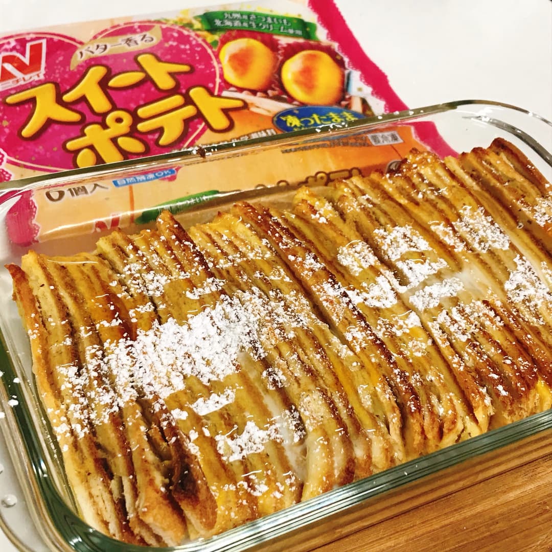 パン耳とスイートポテトのフレンチトーストの完成写真