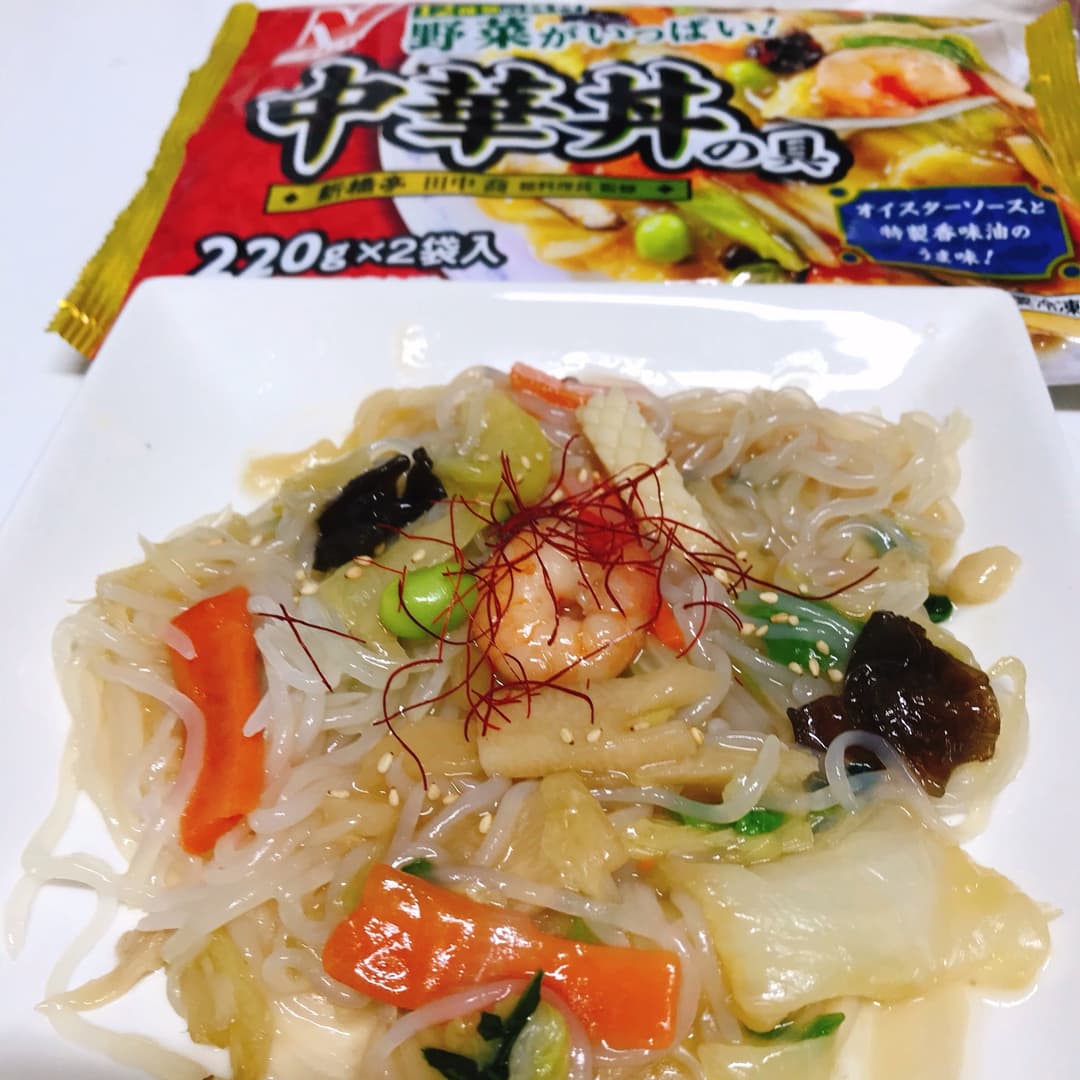 しらたきで作るヘルシーチャプチェ風の完成写真
