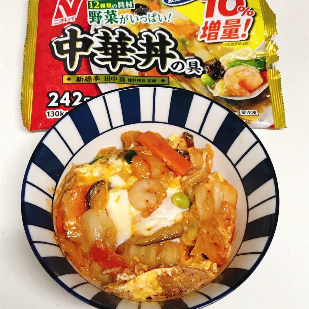 中華ツナキムチ丼の完成写真