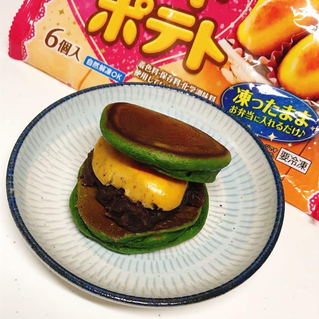 抹茶どら焼きスイートポテトの完成写真