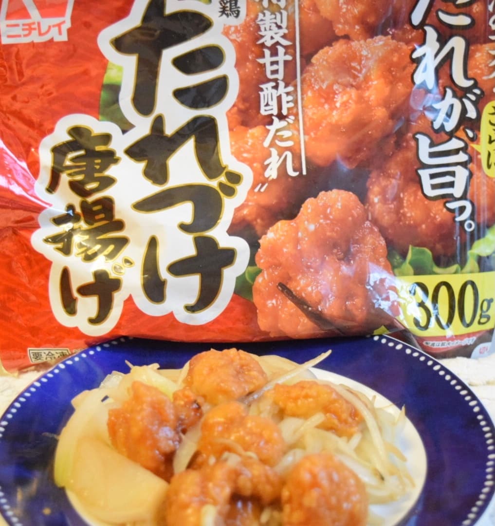 たれづけ唐揚げのさっぱり炒めの完成写真
