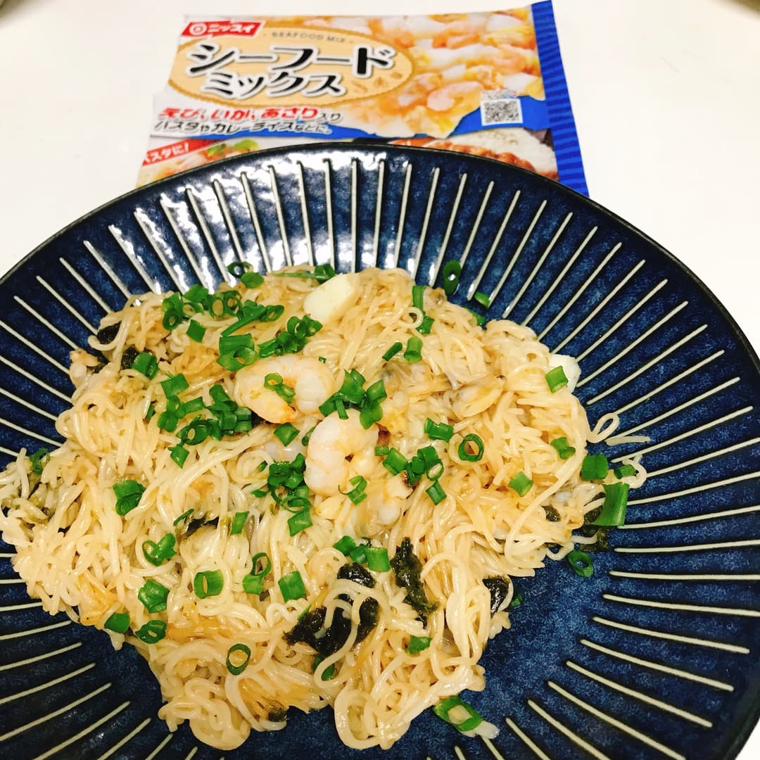 シーフードそうめんチャンプルーの完成写真