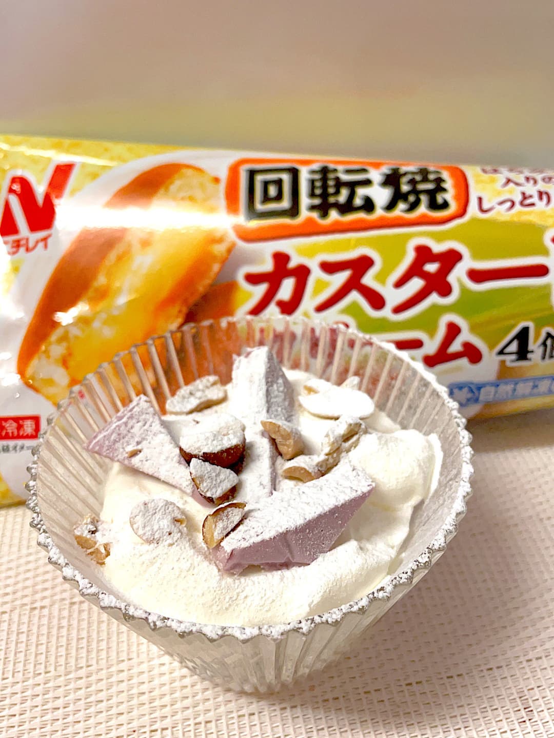 レアチーズのせ今川焼の完成写真