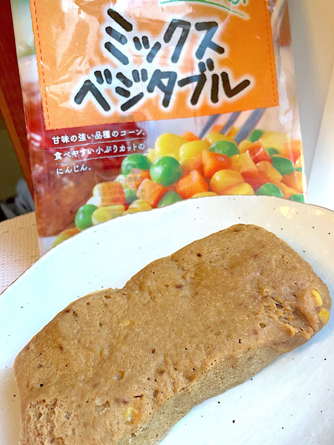 ミックスベジタブルのおから蒸しパンの完成写真