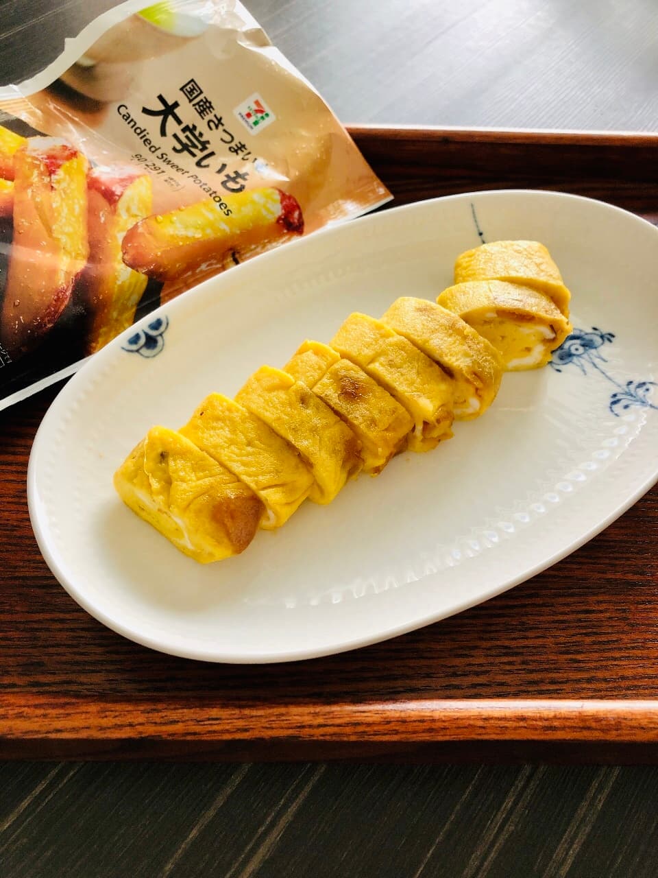 大学芋の甘じょっぱい卵焼きの完成写真