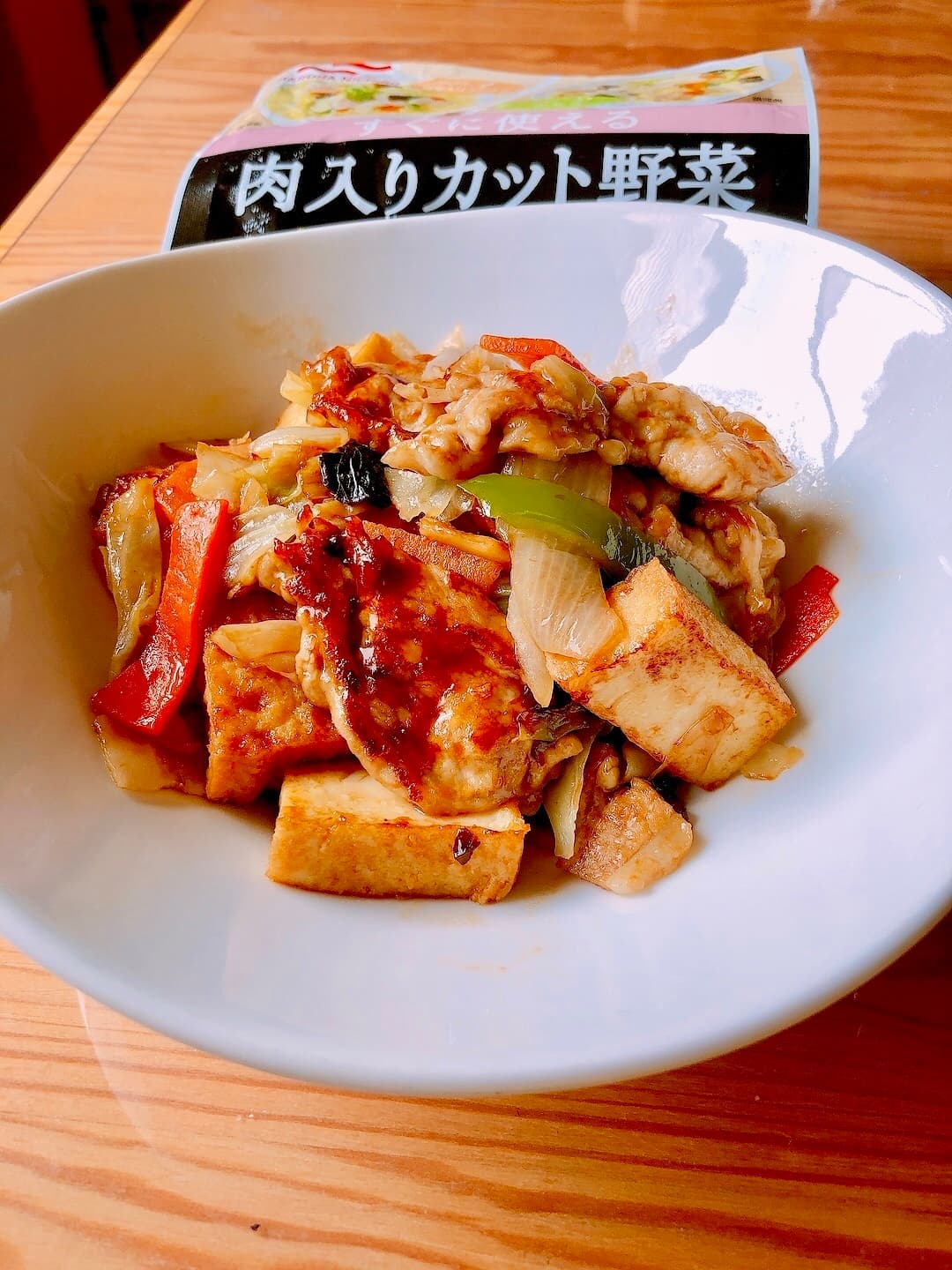 カット野菜のオイスターソース炒めの完成写真