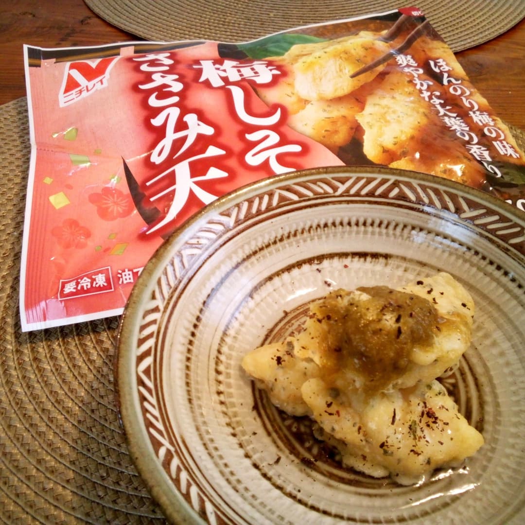 とり天とトロロ昆布の白だしあんかけの完成写真
