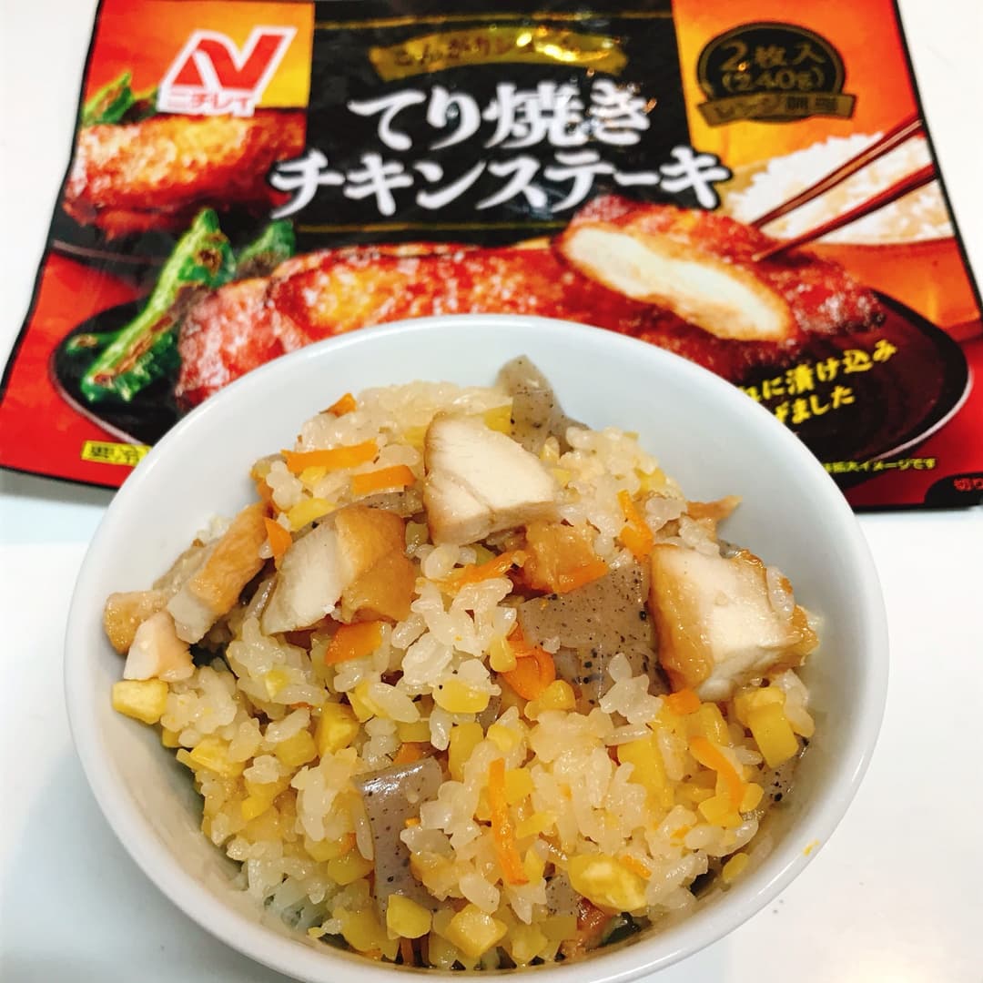 栗と鶏の炊き込みご飯の完成写真