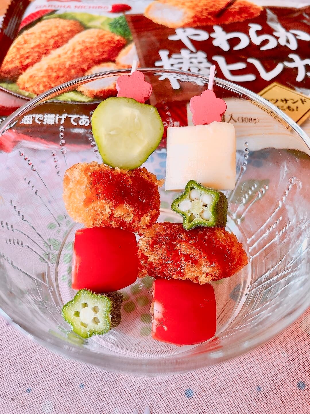 ヒレカツdeピンチョスの完成写真