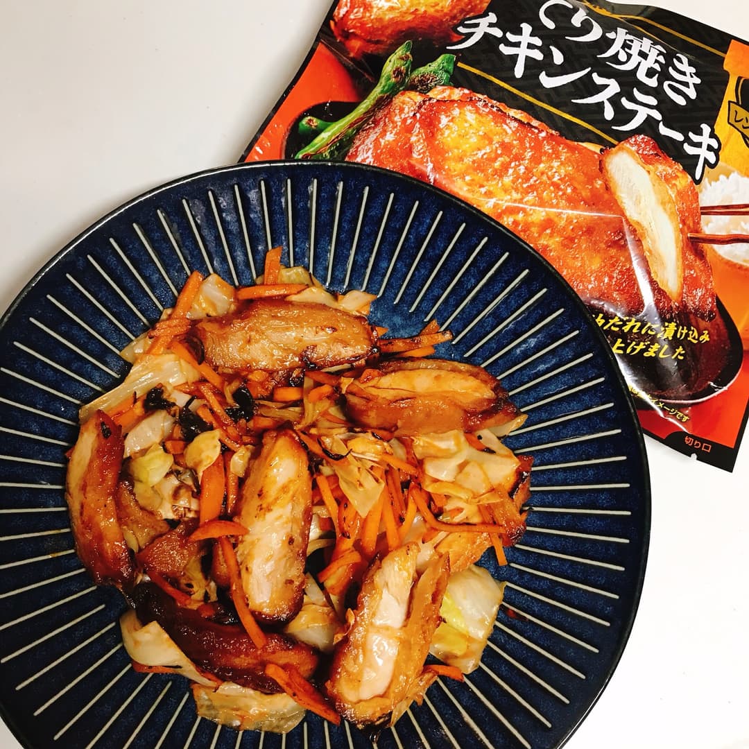 チキンとキャベツのケチャップ炒めの完成写真