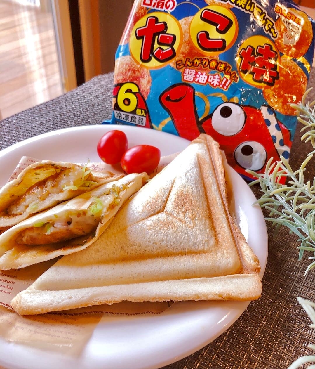 たこ焼きのホットサンドの完成写真