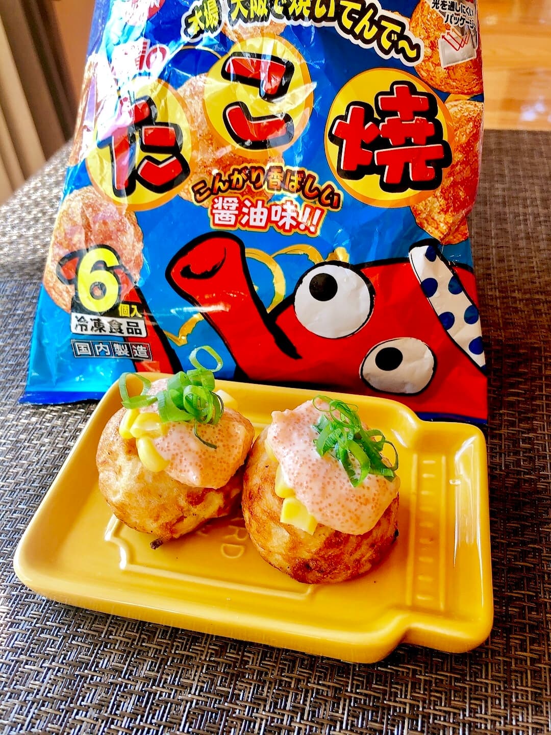 明太コーンマヨたこ焼きの完成写真