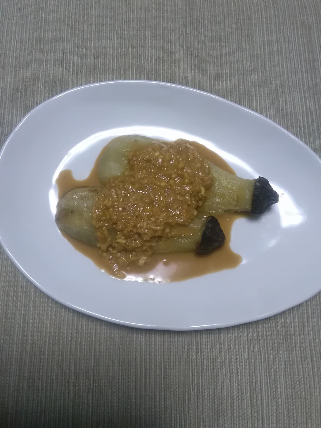 焼きなすの本格ゴマだれソースかけの完成写真