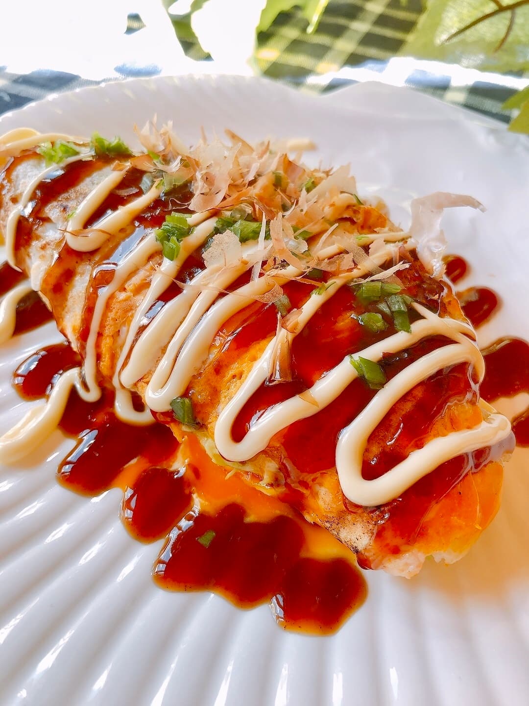 いか天ぷらでイカ焼きの完成写真